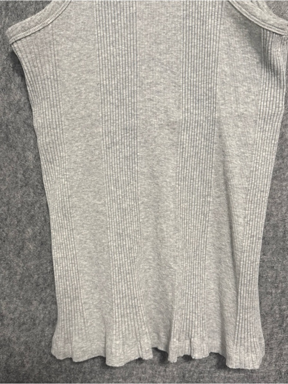 aerie Light Gray Ribbed Henley Tank - Picture 6 of 12